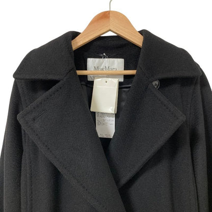 Max Mara Manuela Icon Coat 100% Camel Belted 40 Black