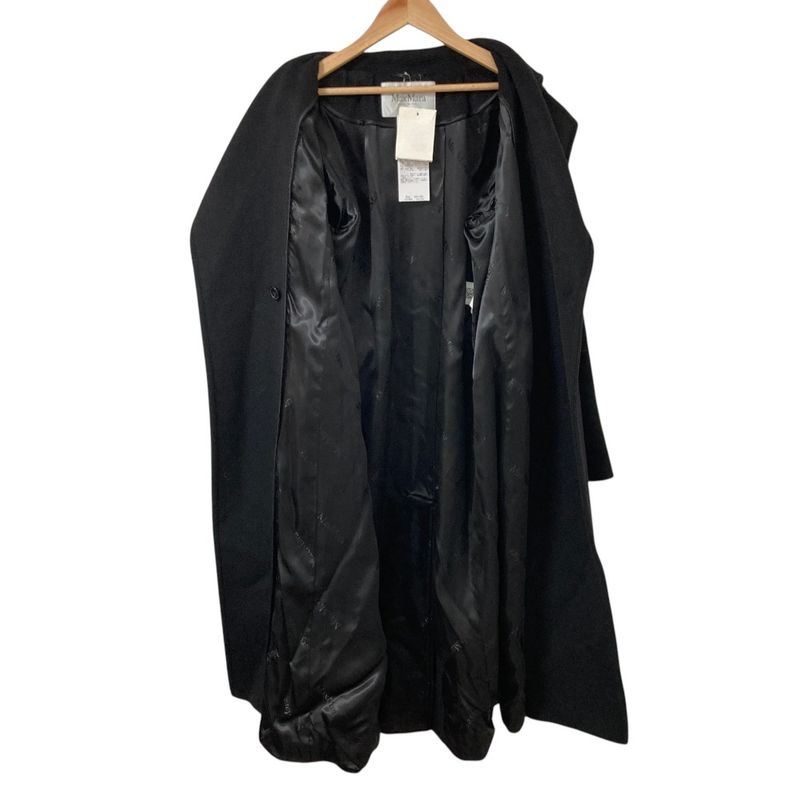 Max Mara Manuela Icon Coat 100% Camel Belted 40 Black
