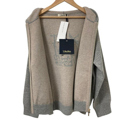 Max Mara S Kurt Wool Cashmere Hoodie Zip Up M Gray