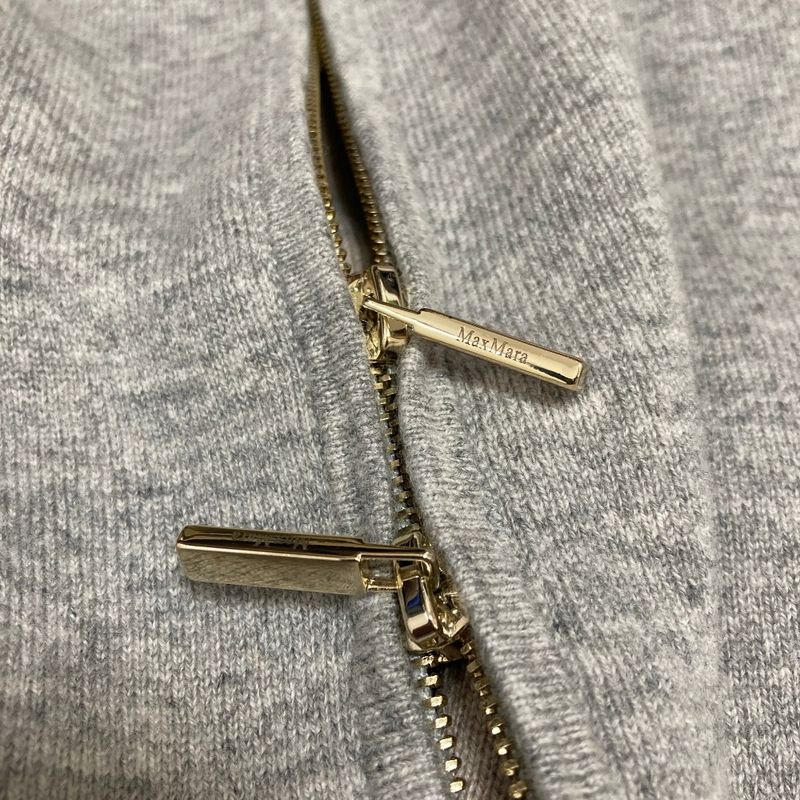 Max Mara S Kurt Wool Cashmere Hoodie Zip Up M Gray