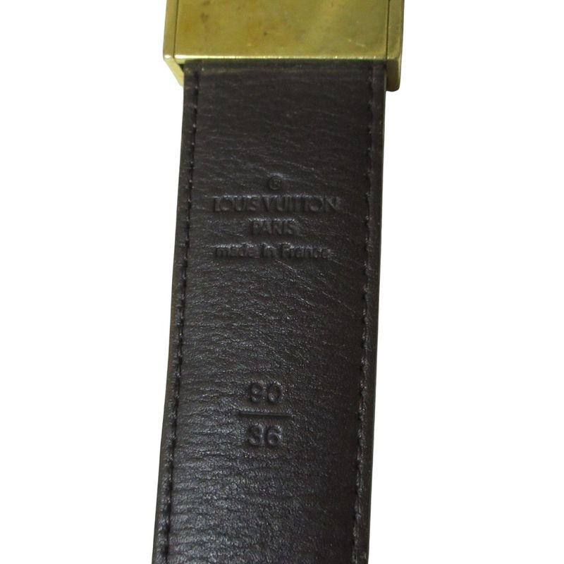 Louis Vuitton Damier Ceinture Carre Belt 90 36 Brown