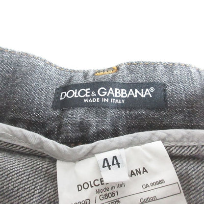 Dolce & Gabbana Painted Crushed Jeans Denim Pants 44 Gray