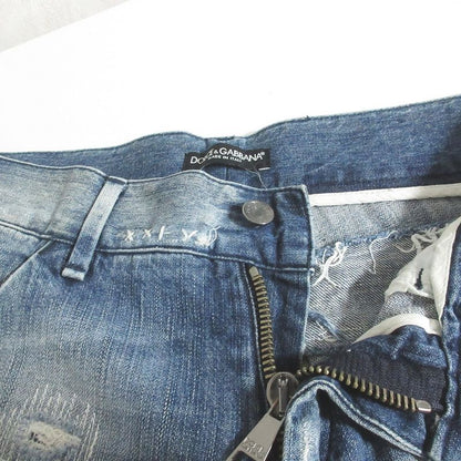 Dolce & Gabbana Repaired Jeans Denim Pants 46 Indigo Blue