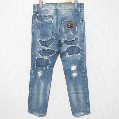 Dolce & Gabbana Repaired Jeans Denim Pants 46 Indigo Blue