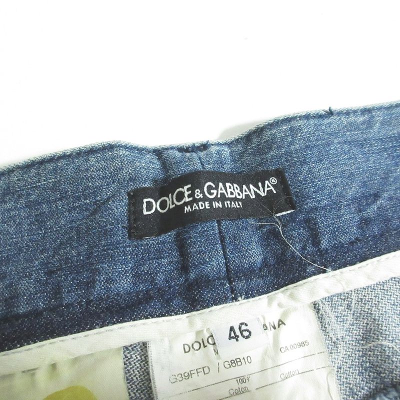 Dolce & Gabbana Repaired Jeans Denim Pants 46 Indigo Blue