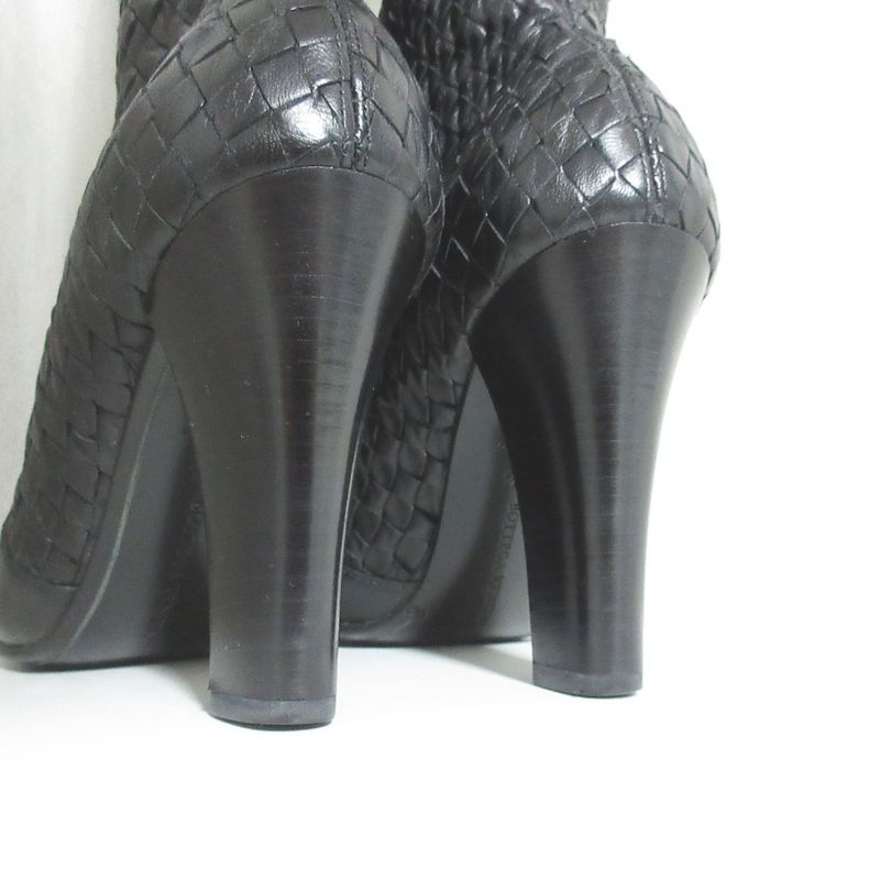 Bottega Veneta Intrecciato Long Boots 38.5 Black