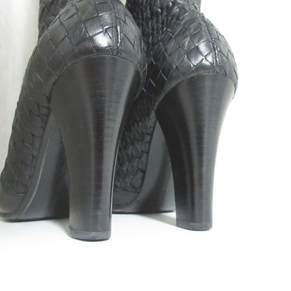 Bottega Veneta Intrecciato Long Boots 38.5 Black