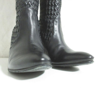 Bottega Veneta Intrecciato Long Boots 38.5 Black