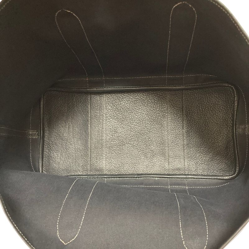 Hermes Garden Party PM Canvas Leather Tote Black
