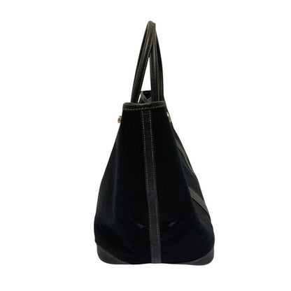 Hermes Garden Party PM Canvas Leather Tote Black
