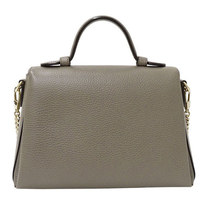 Gucci 2-Way Shoulder Bag Leather Interlocking Gray Chain