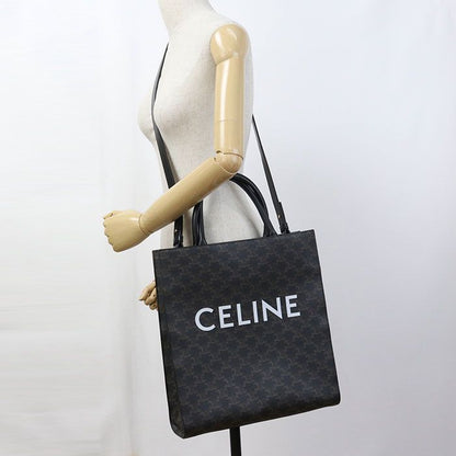 Celine Vertical Cabas Triomphe Canvas Tote