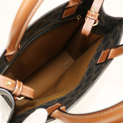 Celine Vertical Cabas Small Triomphe Canvas Tote