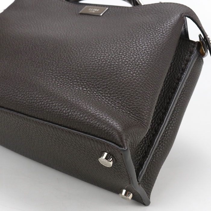 Fendi Mini Essential Peekaboo Handbag Leather