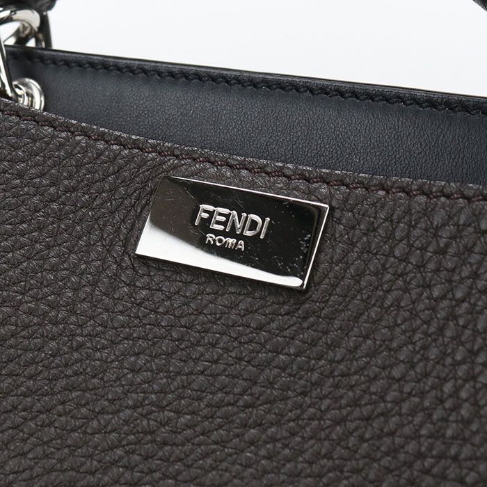 Fendi Mini Essential Peekaboo Handbag Leather
