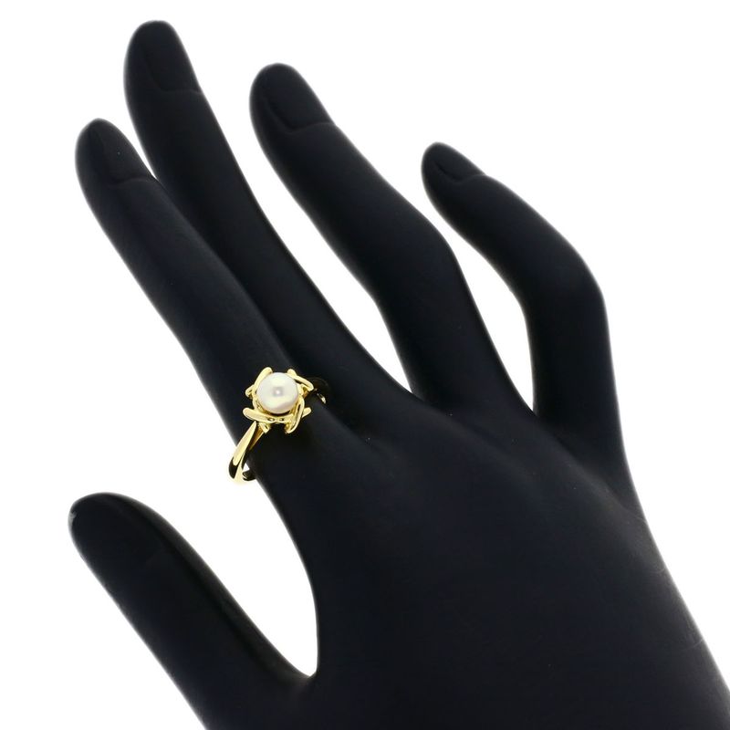 Tiffany & Co Pearl Ring 18k Yellow Gold