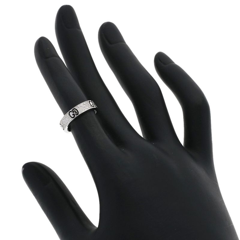 Gucci Icon Full Diamond Ring 18k White Gold