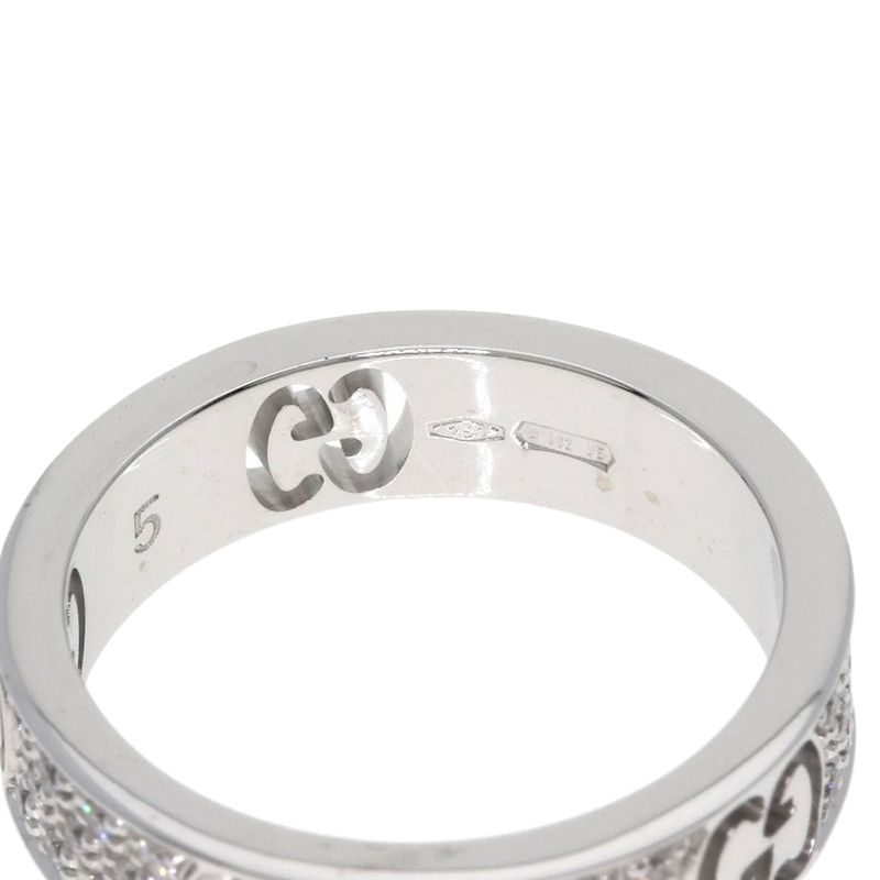 Gucci Icon Full Diamond Ring 18k White Gold