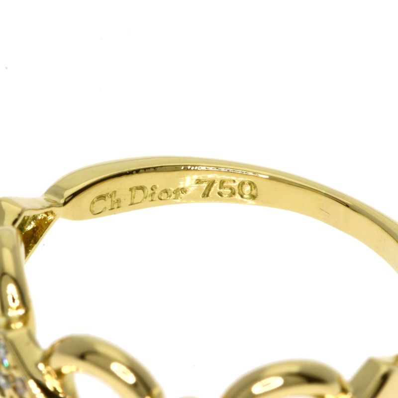 Dior Diamond Ring 18k Yellow Gold