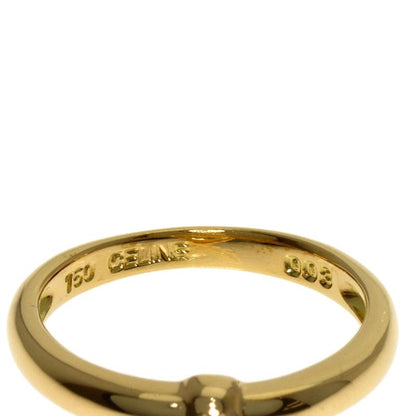 Celine Logo Diamond Ring 18k Yellow Gold