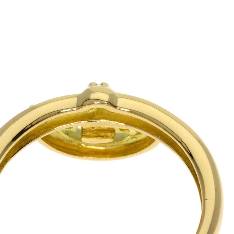 Celine Logo Diamond Ring 18k Yellow Gold
