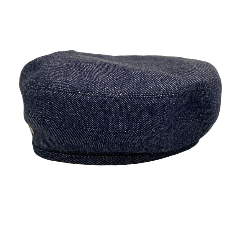 Hermes Hat 56 Dark Navy Beret Denim Cotton