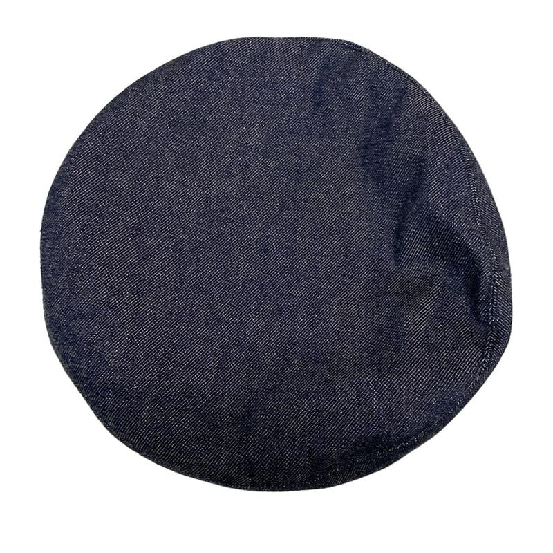 Hermes Hat 56 Dark Navy Beret Denim Cotton