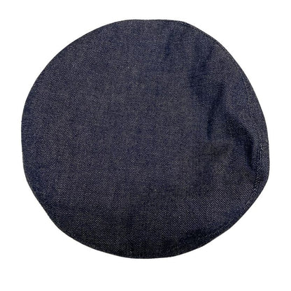 Hermes Hat 56 Dark Navy Beret Denim Cotton