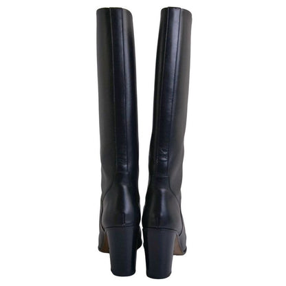 Hermes Boots Long Leather Heels Shoes