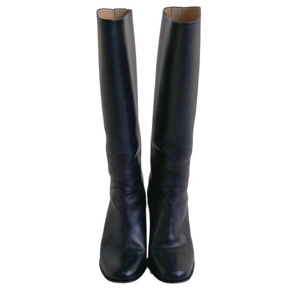 Hermes Boots Long Leather Heels Shoes