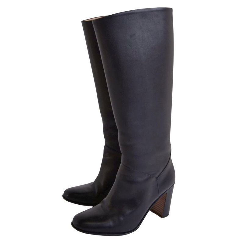 Hermes Boots Long Leather Heels Shoes