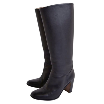 Hermes Boots Long Leather Heels Shoes