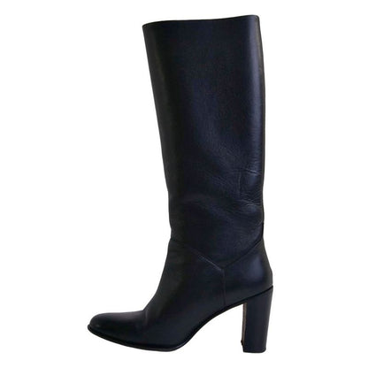 Hermes Boots Long Leather Heels Shoes