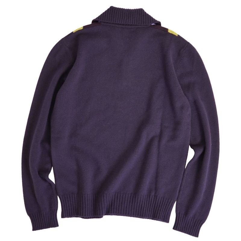 Hermes Knit Sweater Long Sleeve All Over Pattern Cashmere 1