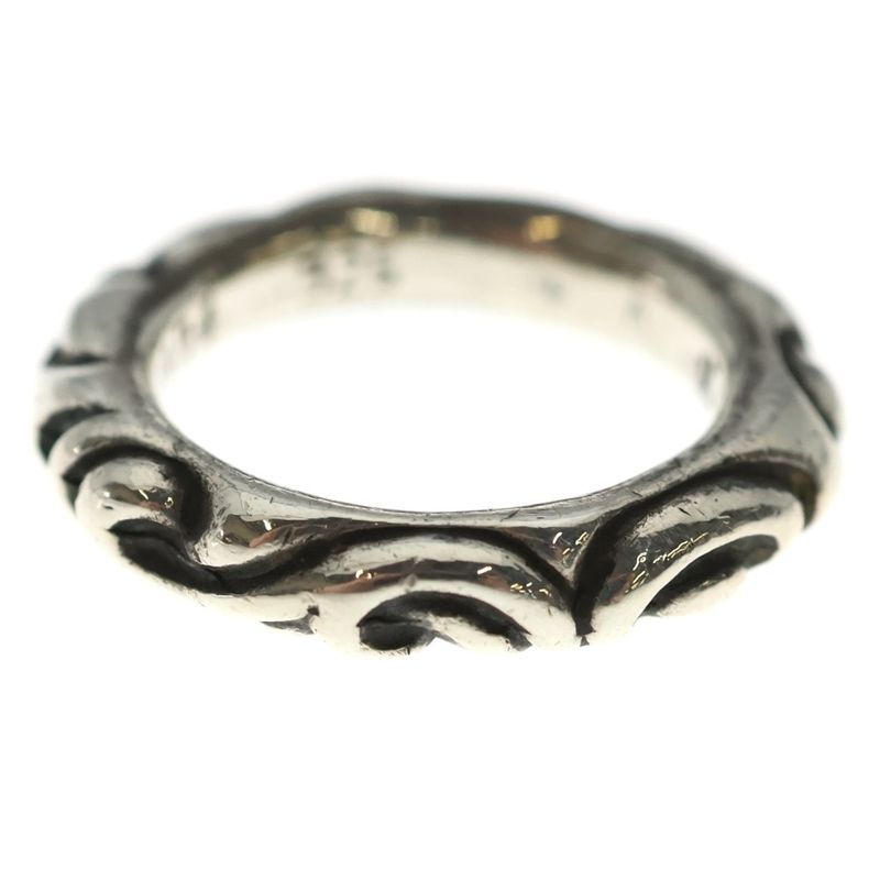 Chrome Hearts Scrl Band Scroll Ring Silver