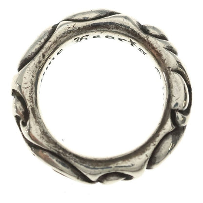 Chrome Hearts Scrl Band Scroll Ring Silver