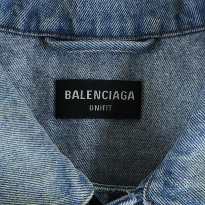 Balenciaga Zip UP Jacket Oversize Zip Up Denim Indigo