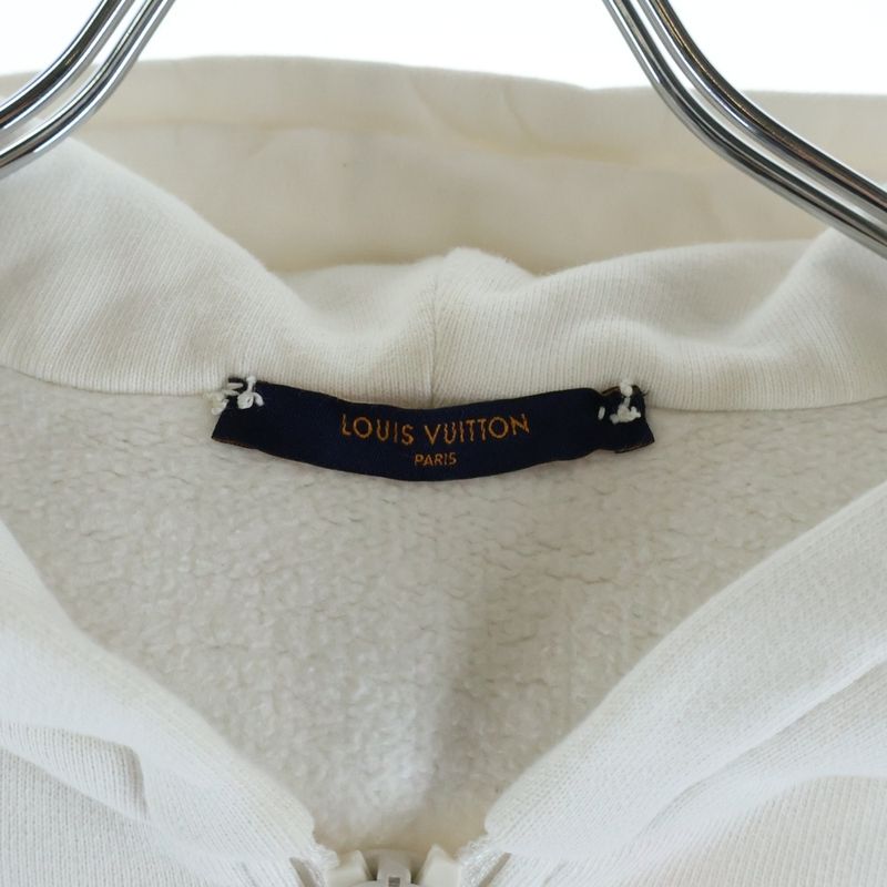 Louis Vuitton Patch Pocket Half Zip Pullover Hoodie White Kvr Sweater