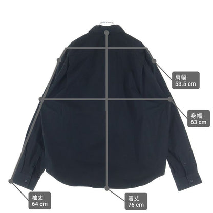 Balenciaga Quest Large Fit Shirts Oversize Front Logo Embroidery Long Sleeve