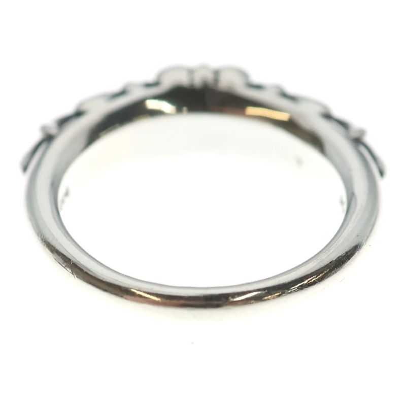 Chrome Hearts Baby Classic Floral Cross Ring Silver