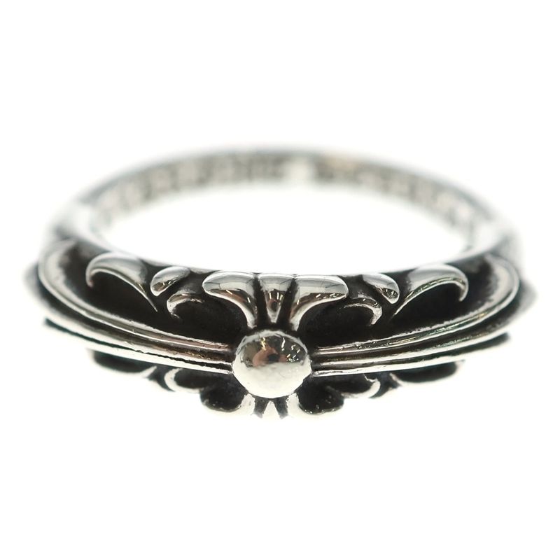 Chrome Hearts Baby Classic Floral Cross Ring Silver