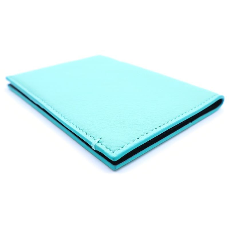 Tiffany & Co Passport Case Leather Blue