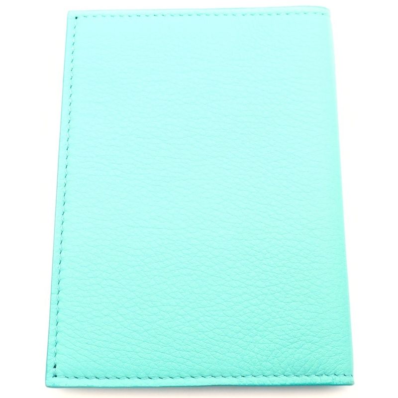 Tiffany & Co Passport Case Leather Blue