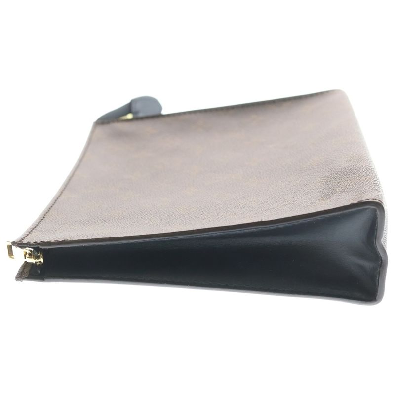 Louis Vuitton Poche Toilette NM Monogram Clutch Brown
