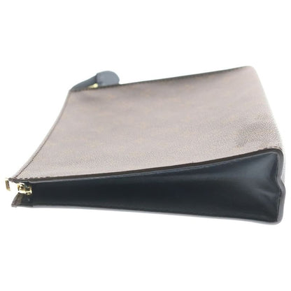 Louis Vuitton Poche Toilette NM Monogram Clutch Brown