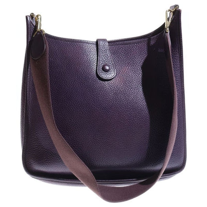 Hermes Evelyne GM Shoulder Bag Cassis Togo Leather Gold Strap