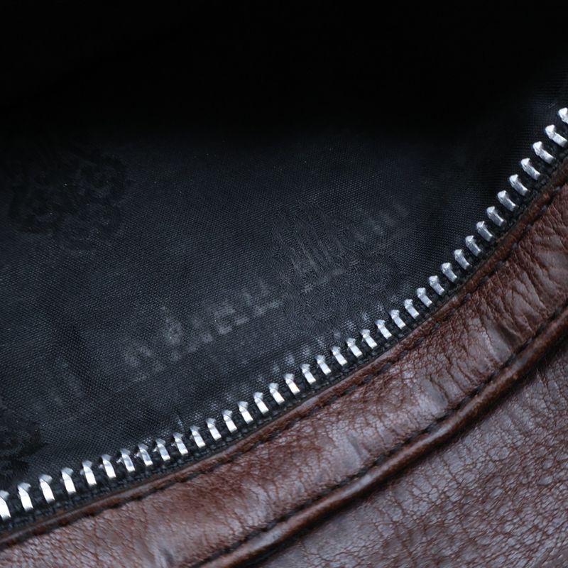Chrome Hearts Wave Leather Wallet Brown
