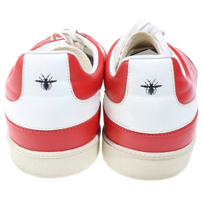 Dior German Trainer Low Cut Leather Sneakers Red