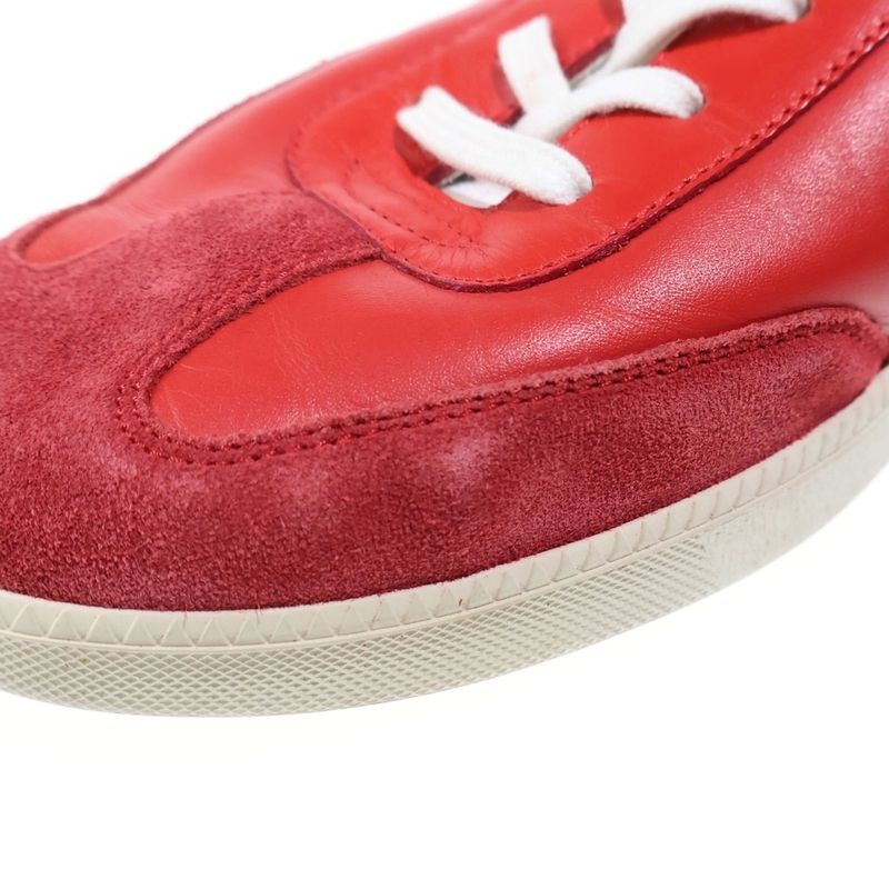 Dior German Trainer Low Cut Leather Sneakers Red