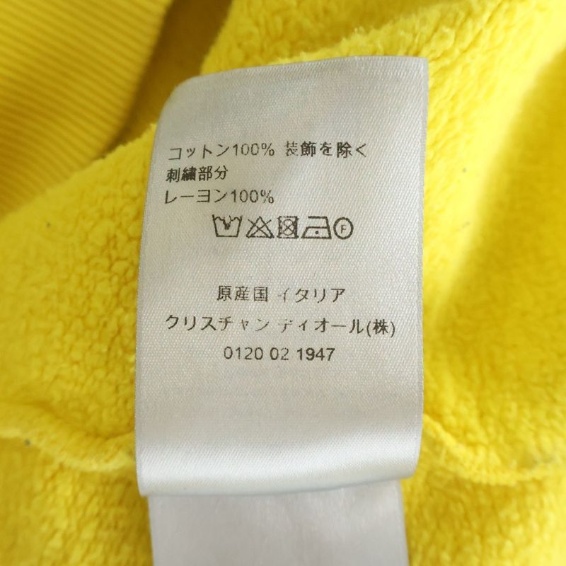 Dior CD Icon Hoodie CD Iron Embroidery Pullover Sweatshirt Yellow Sweater